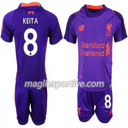 Completo Calcio Liverpool KEITA 8 Bambino Divisa Trasferta 2018/2019